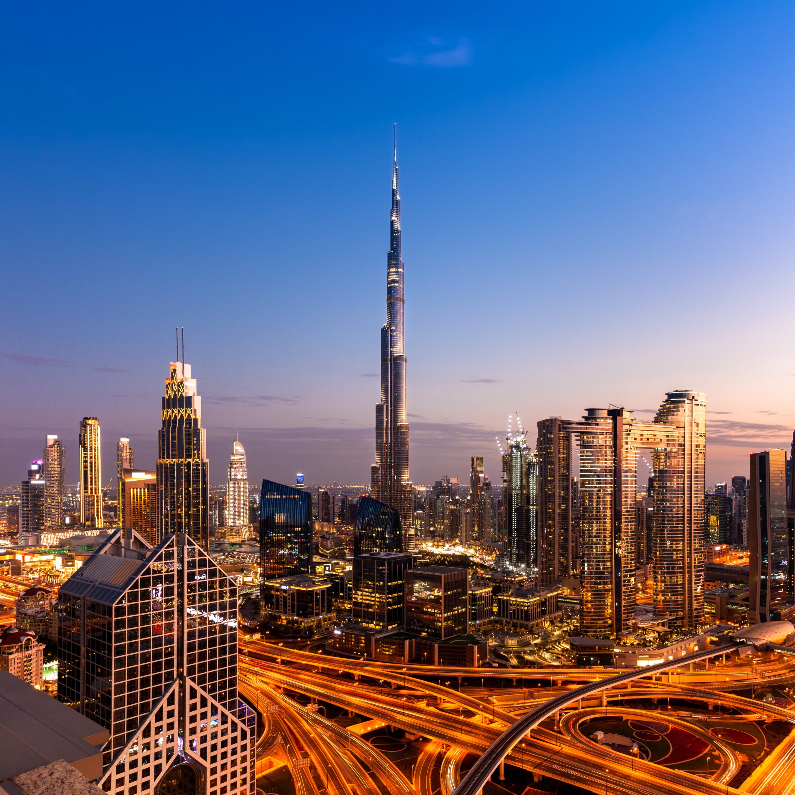 Burj Khalifa at dusk, Dubai