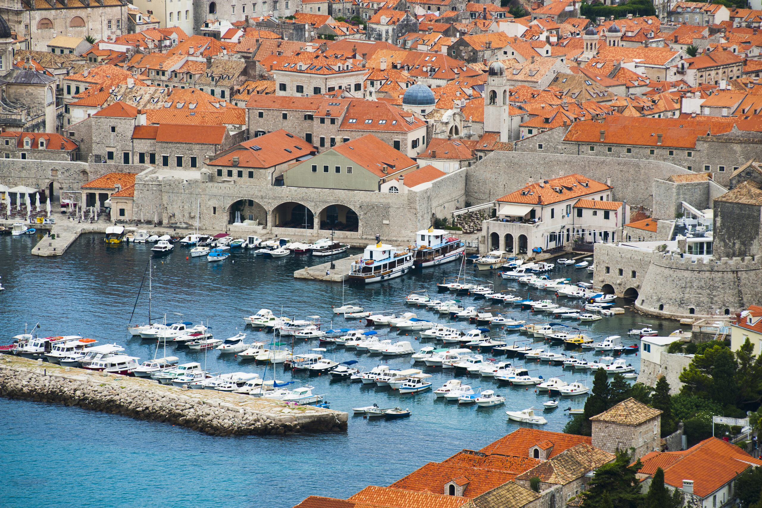 Dubrovnik old-town harbour, Croatia