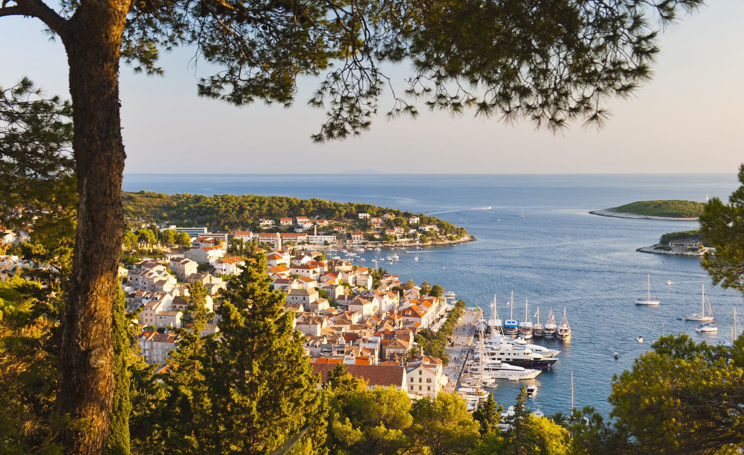Hvar Town at sunset, Croatia